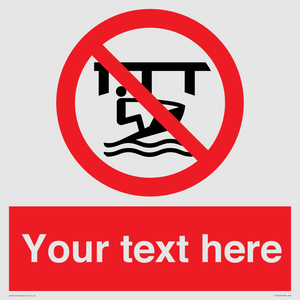 Custom Do not use watercraft in the vicinity of piers